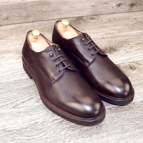 *NIB* $650 Pastori DI BIANCO Italian Derby US 9 M BISON Leather * add $15 Trees main image 5